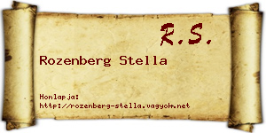 Rozenberg Stella névjegykártya